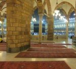 The Prophet was resting here when the door knocked and Jibril took him on the Night Journey. عليه السلام